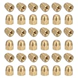 MECCANIXITY Acorn Hex Cap Nuts, M3x0.5mm Brass Dome Head Hex Decorative Cap Nuts for Screws Bolts Industrial Mechanical Electrical Equipment Repair Hardware(Gold Tone, Pack of 36)