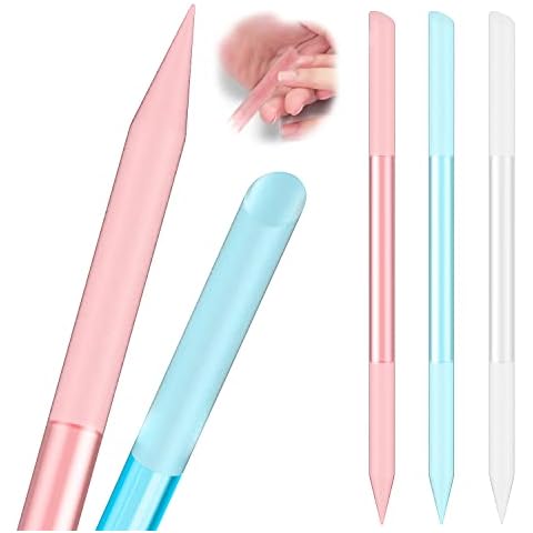 3 Pcs CANIPHA Glass Cuticle Pusher Set Cover