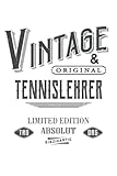 Tennislehrer Notizbuch (liniert) Vintage