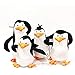 QIERK Pinguino del Madagascar, Il Capitano Kowalski privato di Rico, Simpatico e Morbido Peluche Animale Bambola di Peluche Regalo di Compleanno per Bambini, Una Confezione da 4, 26 cm