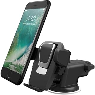One Touch Universal Retractable Car Phone Holder Adjustable Dashboard Windshield Phone Holder - SACAR