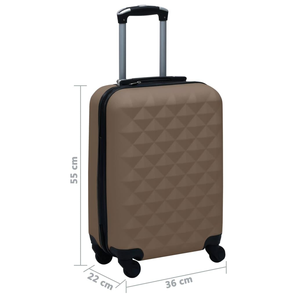 Generico Trolley a Custodia Rigida Marrone in ABS,Bagagli e Borse,Valigette,Marrone,3 kg,92423
