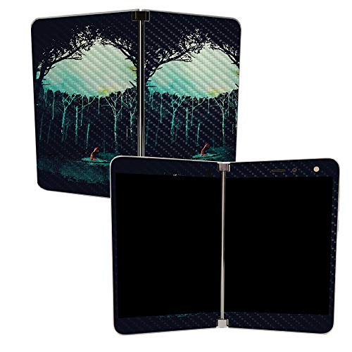 Image of MightySkins Carbon Fiber Skin for Microsoft Surface Duo - Deep in The Forest | Protective, Durable Textured Carbon Fiber Finish | Easy to Apply | Made in The USA