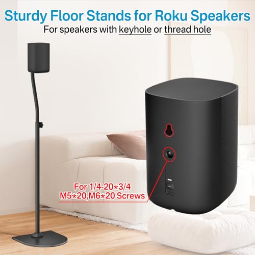 image for tiebutie Speaker Stands Pair for Roku Speaker Stand with Speaker Wall 