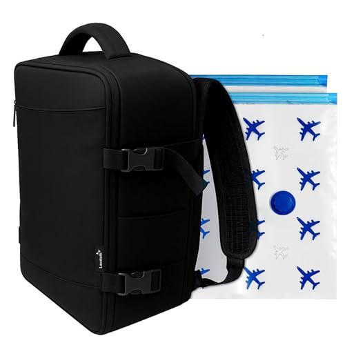 Image of Lavatelli - Vacuum Backpack, Under-Seat AirBag 40x30x20 cm + 2 Vacuum Bags Compression 40x45 cm, Air bag Compatible with IndiGo size, Extra Space Low-Cost Flight Luggage. Premium Travel Organiser