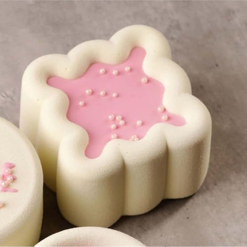 Image of MoldBerry Silicone Zig Zag Square Bento Cake Pan - Non-Stick & Reusable Baking Mold for Mini Cakes, Brownies, Desserts - Flexible, Heat-Resistant Tray - Easy Release - Pack of 1