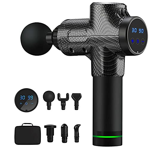 Muscle Massage Gun – Professional Massage Gun – Massage Gun with 30 Speeds – 6 Heads and LCD Touch Screen