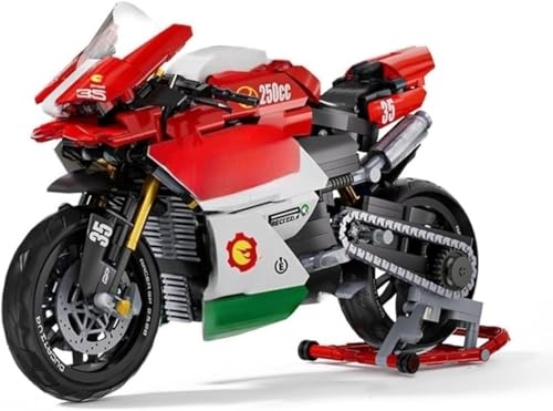 JUCYJULY Kit de Bloc de Construction Moto, 863 Pièces MOC Jeux de Construction Brique Moto Modèle, Maquette de Technic Moto Techniques pour Adultes Enfants Cadeau Jouet