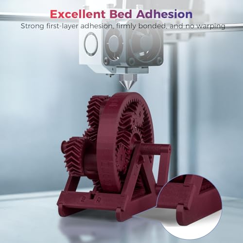 Image of IEMAI Carbon Fiber PETG Filament 1.75mm Matte Red 1KG, PETG-CF 3D Printer Filament with Dimensional Stability & Low Warpage, High Stiffness, Heat Resistant, Easy Print
