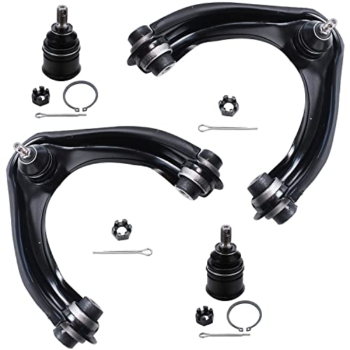 Image of Detroit Axle - 10pc Front End Control Arms Kit for 1996-2000 Honda Civic, Upper Control Arms Tie Rods Sway Bars Lower Ball Joints 1997 1998 1999 Replacement