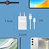 Caricabatterie rapido Caricatore per Telefono Samsung Galaxy A13 A14 A15 A30 A33 A40 A51 A53 A54 A55 S8 S9 S10 S20 S22 S23 Quick Charge, Adattatore Spina USB con Cavo di Ricarica Tipo C #4