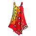 Routinfly Vestido de mujer bohemio maxi para mujer, vestido sexy para mujer, vestido informal, minivestido, moderno, talla grande, estilo étnico, estampado sin mangas, Mujer, rojo, large