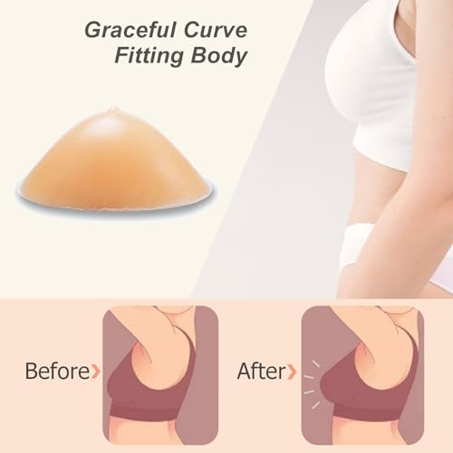 Silicone Breast Forms Mastectomy Prosthesis Triangle Bra Inserts Breast Enhancers 1 Pair A B C D E F G Cup4