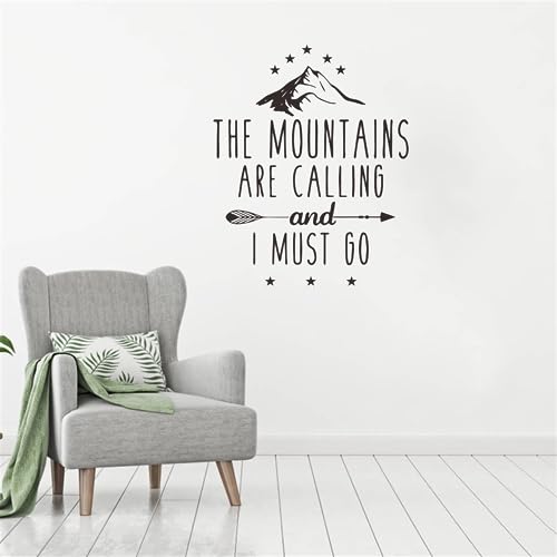 Vinilo decorativo con diseño "The Mountains Are Calling" miniatura 3