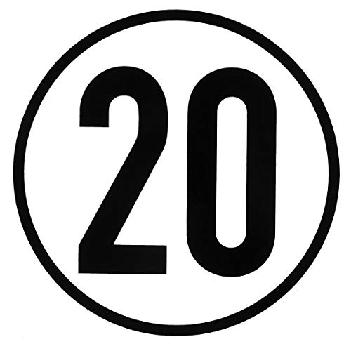 Geschwindigkeitsschild | Blech | geprägt | 20 km/h | Geschwindigkeitsschild | Schild | Höchstgeschwindigkeit | Tempo | Trecker | Traktor | Schlepper | Sicherheit
