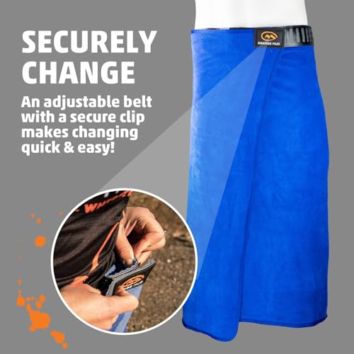 Image of Orange Mud Transition & Seat Wrap V2.0 - Royal Blue Waterproof Car Seat Cover, Changing Kilt & Quick-Dry Towel - Secure Fit for Athletes, Runners, Cyclists, Triathletes