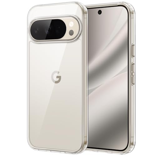 Image of JETech Cover Case for Google Pixel 10 Pro XL 2025, Non-Yellowing Shockproof Bumper Protective Phone Cover, Anti-Scratch Hard PC Back (Clear)