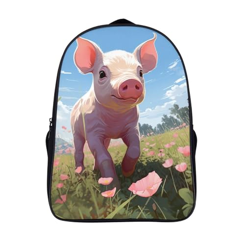 Mochilas escolares infantiles para el colegio y deporte con divertido cerdito 3D