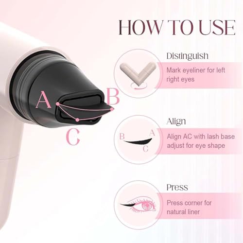 Vibbang Eyeliner Stempel, Wing Tip Pen, Eyeliner Wasserfest Schwarz, Dual Eyeliners Schablone, Wischfestes Allwetter Eye-liner Make up für Alle Augenformenv für Partys, Reisen