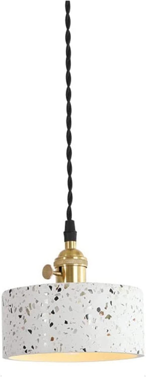 HYJAUSXB Indoor Led Ceiling Pendant, Modern Chandelier, Light Disc Terrazzo Hanging Fixture Industrial Farmhouse Pendant Lighting,Foyer