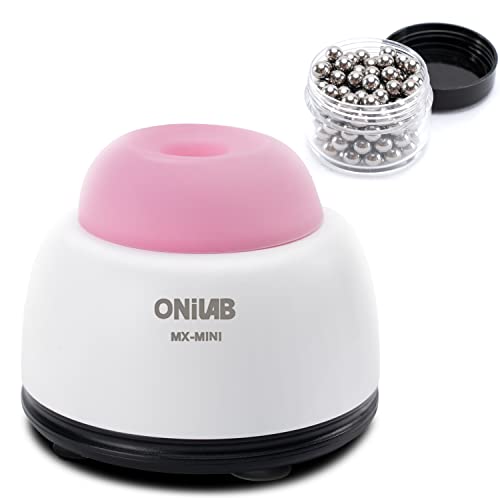 ONiLAB Mini Vortex Mixer with Touch Function, Lab Mixing, Nail Polish,Tattoo Ink,Eyelash Adhesives and Acrylic Paints Mixing, Lab Vortexer for Centrifuge Tubes and Test Tubes,Pink