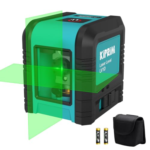 KIPRIM Nivel Láser Verde Cruzado Autonivelante Horizontal Vertical Hogar
