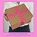 Decorative Packing Tape with Pink Dispenser – Pink & Red Wavy Pattern, 1.88