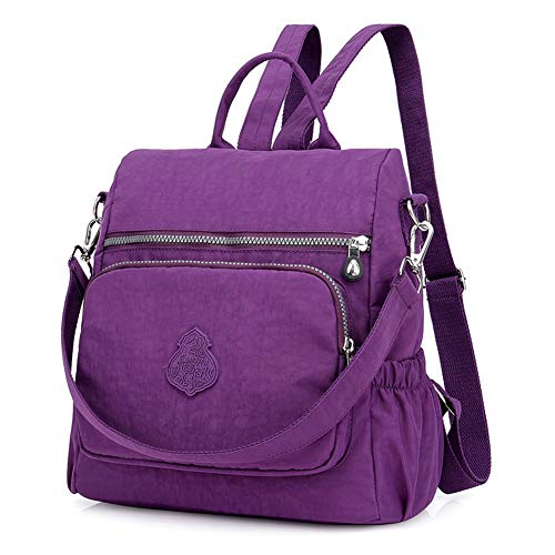 Image of MINTEGRA Women Shoulder Backpack Multi-Pocket Nylon Purse Large Capacity Waterproof Casual Daypack