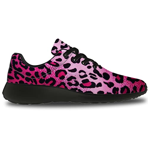 Leopard Cheetah Print Shoes Woman Tennis Shoes Athletic Running Shoes Soft Lightweight Walking Sneakers Gifts for Ladies Girls4