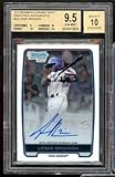 Lewis Brinson Rookie Card 2012 Bowman Chrome Draft Pick Autographs #Lb BGS 9.5 - Baseball Slabbed Rookie Cards