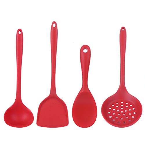 4pcs conjunto de cuchara de silicona set set sin stick horneado herramientas de cocción accesorios de cocina manejo ergonómico material de silicona de color resistente al calor