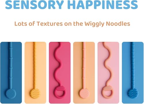 Image of Pull String Sensory Toy for Toddlers | Teething Toy for Babies 6+ Months | Montessori Fine Motor Skills | Food Grade Silicone | UFO Shape | Gift for Baby Boy Girl Toddler (UFO), Blue