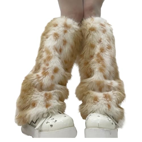 Fuzzy Leg Warmers Aesthetic Elk Therian Stuff Christmas Accessories Fur Leg Warmers Y2k Kawaii