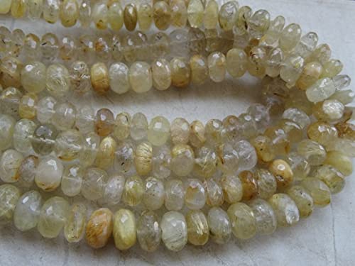 Rutile Doré Rondelle Facetté pierre naturelle rare pour confectionner un bijou chargé d'histoire