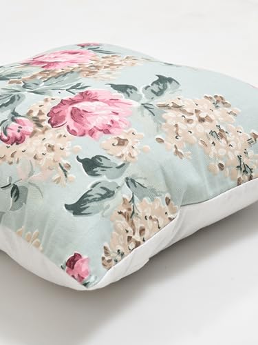 Image of Clasiko Premium Duck Cotton Decorative Throw Cushion Covers for Sofa Living Room ; Set of 5; 16x16 Inches; Floral Embrace