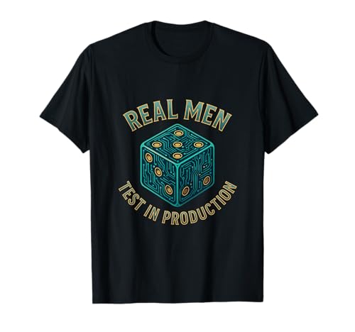 Prueba de Hombres Reales en producción ingeniería Divertida Camiseta