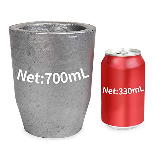 Canalhout Silicon Carbide Graphite Crucibles,Crucibles For Melting Metal,Withstand The High Temperature 1800℃(3272°F),Melting Casting Refining Aluminum Gold Silver Copper (6Kg No.6) #TOP6
