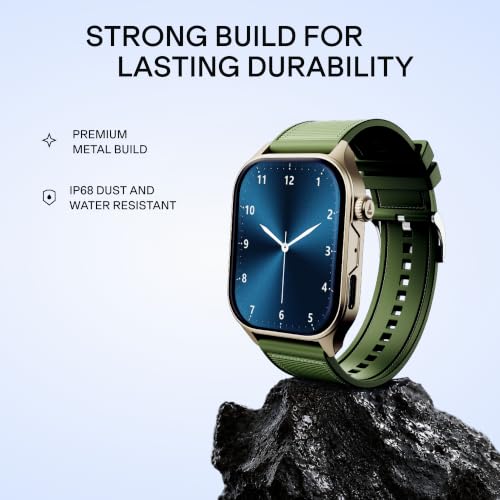 Image of boAt Ultima Vogue 2, India's First AMOLED Type-C Smartwatch, 1.96 inch Display, 1000 nits Brightness, Metal Body w /Premium Straps, 10-Days Battery Life, Smartwatch for Men & Women (Jade Green)