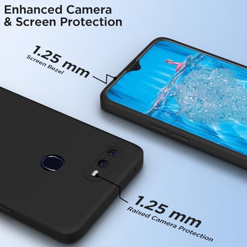 Image of Outlouders Back Cover for Oppo F9 / F9 Pro / A5 / A5S | Camera Protection | Durable Soft Matte Silicone Bumper Case (Black)