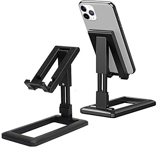 HDDH Support Téléphone, Support Dock Compatible pour téléphone Portable, Support Tablette, Support Telephone réglable antidérapante ,Accessoires, Bureau, d'autres Smartphones (Black)