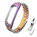 Simpeak Correa Compatible con Xiaomi Mi Band 5/6 (5.5-8.1 Pulgadas), Pulseras de Acero Inoxidable Wristband Repuesto Bandas Compatible con Xiaomi Mi Band 5 Fitness con Cerradura-Multicolor