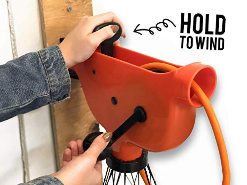 Chromex Wall Mounted Extension Cord Winder Organizer With 2 Fixed And 1 Swivel Wall Mount Brackets, Portable From Wall To Wall #TOP4