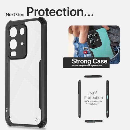 Image of AIBEX Crystal Clear Back Cover Case for Infinix Note 50x 5G| 360 Degree Protection | Shock Proof Design | Transparent Back