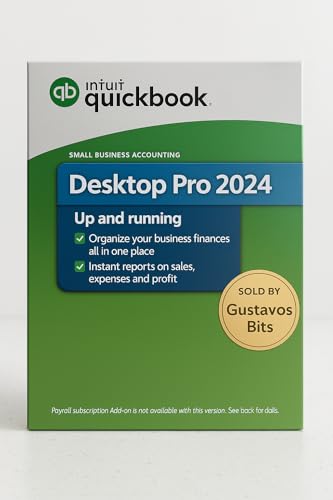 Quick-Books Desktop Pro 2024 Retail Box, 3 User, Lifetime