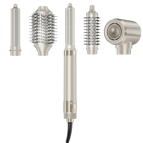 MESCOMB 5-in-1 Hot Air Styler – Fast Hair Dryer with Auto Wrap Curlers & Volumizing Brushes, Frizz-Free Styling Tool for Curling, Smoothing & Adding Volume, No Heat Damage