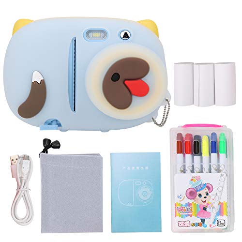 Cámara Digital niños, 24MP Pantalla LCD Colorida IPS 2.4 » Multifiltro Fotografía Grabadora Video Graffiti cámara instantánea Mini cámara portátil niños (Azul)