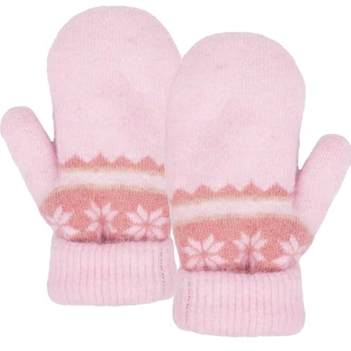 Winter Baby-Girls Knit Ski-Gloves Toddler Warm Mittens Warm Thick Mitt Infant fit for 2-5Years2