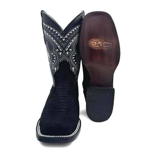Mens Exotic Snakeskin Square Toe Phyton Print Genuine Leather Western Boots2