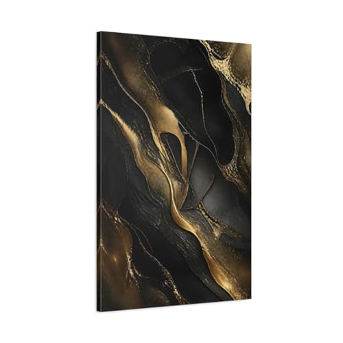 Art mural abstrait premium avec châssis de 3 cm en toile