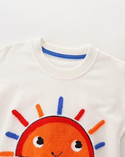 AIWUHE Toddler Sweatshirt Boys Girls Crewneck Pullover Tops Blouse Long Sleeve Cotton T-Shirt Fall Winter Clothes 2-6Y3